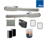 NICE WINGO5024BDKCE комплект - 2 привода, блок управления, приемник, 2 пульта, фотоэлементы, лампа