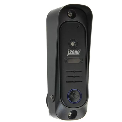 черная панель видеодомофона J2000-DF-Алина AHD  с козырьком